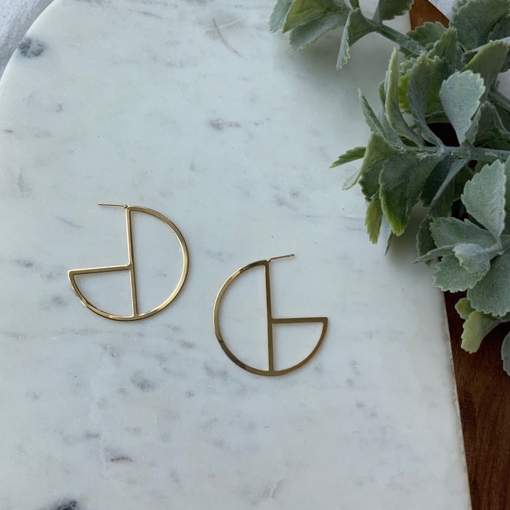 The Bea - Geometric Statement Earrings - Picture 5 of 5